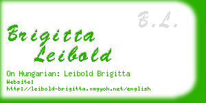 brigitta leibold business card